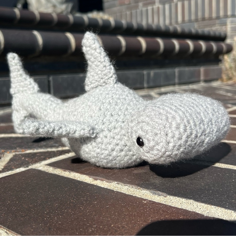 Hand Crocheted Anchor the Hammerhead Shark Stuffed Animal! - Picture 7 of 10